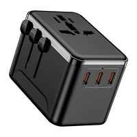 Adaptateur de voyage universel multi-prises, adaptateur de voyage international universel, chargeur de voyage universel avec type C