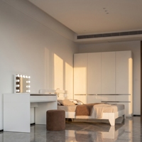 Ensemble de chambre à coucher moderne de luxe en bois, lit double king size complet, avec rangement en cuir et cadre en bois, mobilier de chambre à coucher pour la maison