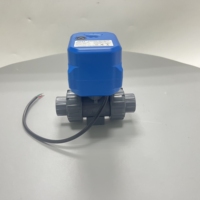 Vanne à boisseau sphérique électrique 2 voies DN15 1/2'' DC9~24V AC220V UPVC, actionneur de contrôle d'eau, indice de protection IP65, certifiée CE, usage général, OEM