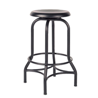 Tabouret de bar pivotant au design moderne et écologique, siège en bois massif, structure en fer, base chromée, pour usage commercial, bar à domicile, salon