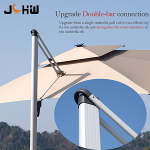 Grand parasol de luxe 3x4 villa parasol avec LED Solor pour hôtels restaurants parasol de <span class=keywords><strong>plage</strong></span> en plein air avec base pour café - Product Image 5