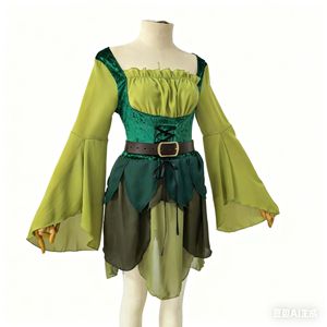 <span class=keywords><strong>Disfraz</strong></span> de Elfo <span class=keywords><strong>Medieval</strong></span> <span class=keywords><strong>Verde</strong></span> para <span class=keywords><strong>Mujer</strong></span>, Vestido de Hada Mágica con Cinturón y Alas, Disfraces de Halloween, <span class=keywords><strong>Disfraz</strong></span> de Elfo para Juego de Rol - Product Image 1