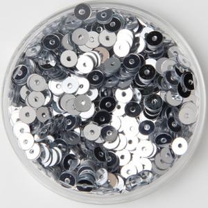 Hot Sales Medium Hole PVC Silver Base <b>Sequins</b> Flat Handmade DIY Jewelry Accessories Auxiliary Materials for Clothing - Product Image 1