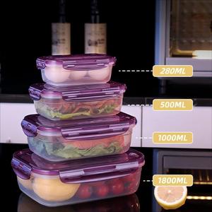 Bán buôn thiết kế tối giản lò vi sóng an toàn leakproof nhựa Hộp Ăn Trưa nhà bếp Sử dụng bữa ăn chuẩn bị thực phẩm lưu trữ <span class=keywords><strong>container</strong></span> - Product Image 4
