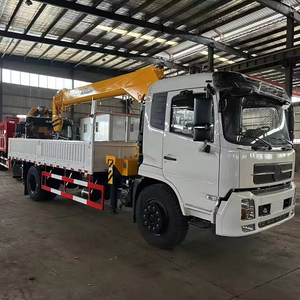 Very <b>Cheap</b> RHD and LHD Diesel Engine Dongfeng Cargo <b>Box</b> Truck Mounted Hydraulic 10-15tons Lifting Telescopic Boom Crane - Product Image 1