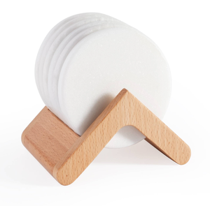 Ensemble <span class=keywords><strong>de</strong></span> dessous-<span class=keywords><strong>de</strong></span>-verre en marbre blanc <span class=keywords><strong>de</strong></span> jade naturel en gros, approvisionnement direct d'usine en Chine pour la décoration intérieure, les magasins et les boutiques <span class=keywords><strong>de</strong></span> cadeaux, achat en gros - Product Image 3