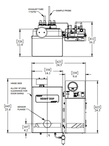 Analyseurs d'oxygène Thermox WDG-V UOP, analyseur d'O2 pour gaz de combustion, sonde en zircone in situ pour chauffages à combustible - Product Image 3