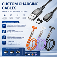 Câble de charge magnétique USB 3-en-1 en gros, charge rapide 3A, câbles de données tressés en nylon en vrac pour smartphones iOS et Android