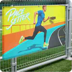 Bannières en maille personnalisées - Texte et logo personnalisés pour les événements sportifs, les chantiers de construction et les clôtures extérieures - Product Image 6