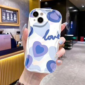 Blu <span class=keywords><strong>viola</strong></span> amore <span class=keywords><strong>cuore</strong></span> stampa bordo onda Silicone TPU Cover del telefono cellulare custodia per <span class=keywords><strong>Iphone</strong></span> 8 X Xr Xs 11 12 13 14 15 16 17 Pro Max - Product Image 6