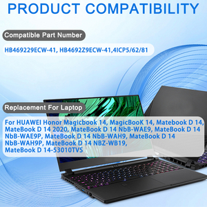56Wh HB4692Z9ECW-41 Аккумулятор для ноутбука Huawei Honor MagicBooK 14 Matebook D 14 2020 NBB-WAE9 серии 15,28 В 3665 мАч - Product Image 4