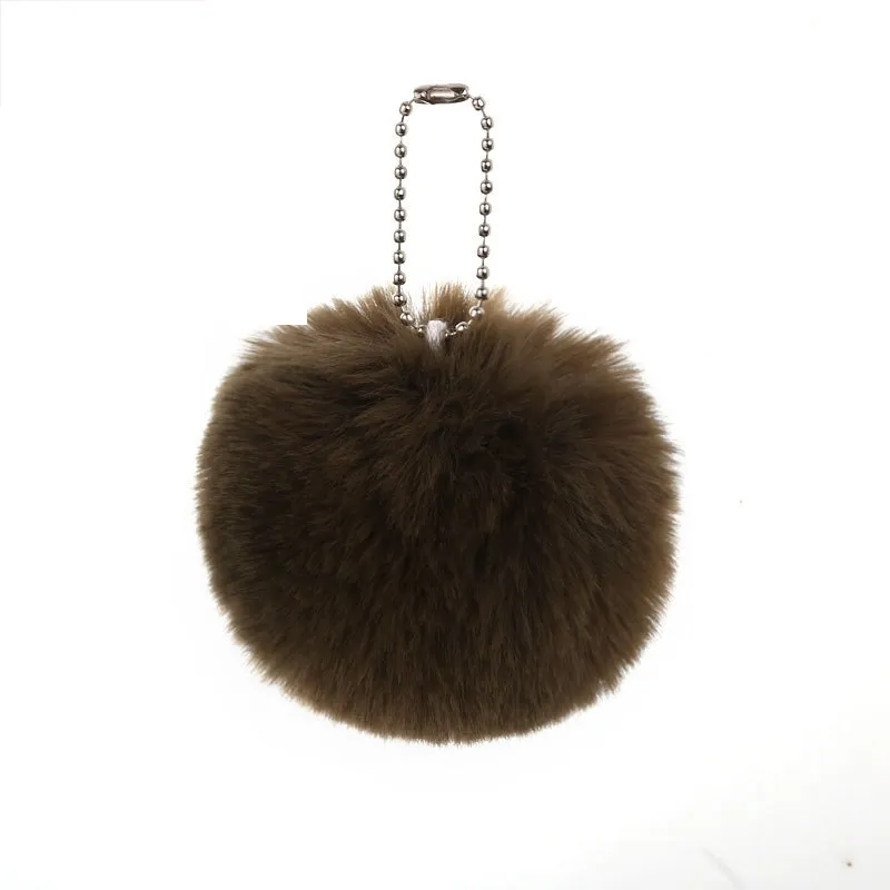 2023 hot sale cheap Personalized simple style Fluffy cute 8cm faux fur pom pom fur ball keychain