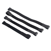 Sangle de fixation VR noire en nylon auto-adhésive double face, réutilisable, écologique, imperméable et lavable, à fixation robuste par crochets et boucles