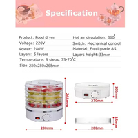 Déshydrateur domestique pour fruits secs, légumes, aliments pour animaux, et séchage de résine - Sécheur d'air pour la conservation des aliments