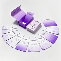 Ensemble de cartes d'affirmation de luxe avec boîte rigide et impression dorée pour femmes, soins personnels, auto-estime, cadeaux personnalisés