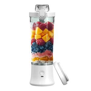 เครื่องปั่นส่วนตัวขนาด 600 มล. แบบพกพา ชาร์จผ่าน USB พร้อมไฟ LED สำหรับปั่นสมูทตี้ที่บ้านหรือกลางแจ้ง - Product Image 1