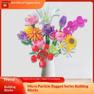Jouets de construction en blocs, fleurs éternelles en sachet, roses en micro-particules, plastique ABS, jouets pour filles, Saint-Valentin - Product Image 5