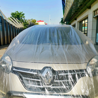 Housses jetables en plastique, 100 pièces, couvre-voiture universel, transparent