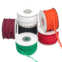 Vente en gros de ruban en polyester 100% écologique, rayé, coloré, largeur 5 mm, pour vêtements, artisanat, chaussures, textiles de maison, chapeaux, sacs
