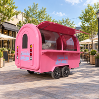 Remorque de bar mobile en gros, remorque de restauration rapide pour hamburgers et hot-dogs, four à pizza mobile, camion de restauration avec cuisine complète