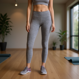 Nike One Graphic Cropped Training Tights pour femme, gris, taille haute, leggings de yoga sans couture, Spandex Nylon, vêtements de sport - Product Image 2