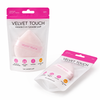 Trousse de toilette personnalisée imprimée brillante Pochette debout Sac à fermeture éclair Emballage pour mélangeur de beauté Mascara Masque facial Lotion