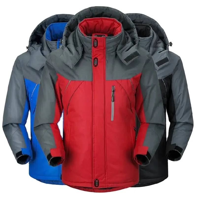 Men Soft Shell Jacket Winter Warm Thick Velvet Windproof Down Coat High Quality Male Waterproof Men's Outdoor Jacket
