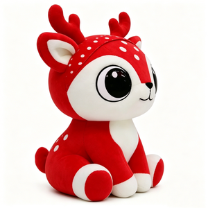 Customized Compact chubby sitting <b>woodland</b> deer silhouette, <b>Nursery</b> neutral <b>woodland</b> decor plush - Product Image 2
