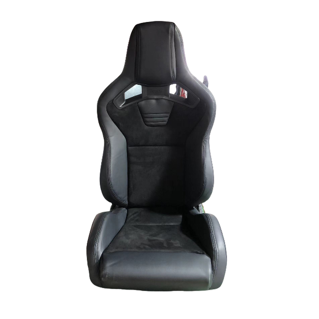 JIABEIR 1039RTF Universal Slider Sportster CS Black PVC/Suede Fiberglass/Carbon Fiber Back Bucket Racing Seats