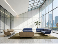 Großhandel OEM Modulares Stoffsofa-Set Sektionale Lounge-Sitzgruppe Sessel Couchtisch Zeitgenössisches Wohnzimmer Firmenbüro