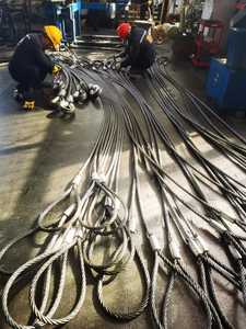 42mm安全亜鉛メッキ鋼線ロープスリングアイアイタイプワイヤーロープリフティングスリングケーブルアイループ付き近海用 - Product Image 3