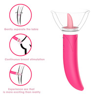 Leistungsstarker Saugvibrator Weiblicher Masturbator Massagegerät Brustwarzen-Stimulator Vibrator Brustmassagegerät Sexspielzeug Oral-Zungen-Lecken