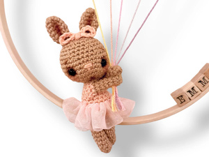 Décoration murale en crochet pour chambre d'enfant, <span class=keywords><strong>attrape</strong></span>-rêves en bois pour bébé, jouet en crochet lapin pour chambre d'enfant - Product Image 3