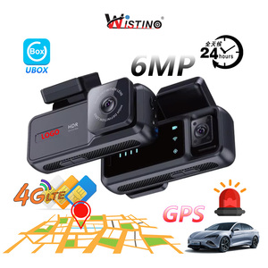 Wistino Nueva Dashcam UBOX con Visión Nocturna 6MP, Soporte GPS, Detección de Radar, Tarjeta SIM 4G, Cámara de Coche de Doble Lente - Product Image 1