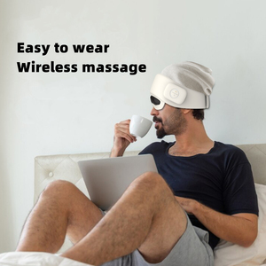 Precio de fábrica Masaje eléctrico para el dolor de cabeza Compresión de aire Diadema Masajeador Calefacción Terapia de cabeza Casco Eyebags Masajeador de cabeza - Product Image 3