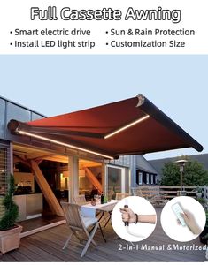 Toldos retráctiles eléctricos para exteriores de 3x3, <span class=keywords><strong>3x4</strong></span>, 4x3, 4x4, 4x5, 4x6, 6x3, 6x4m, <span class=keywords><strong>toldo</strong></span> de cassette completo, tamaño personalizado, venta al por mayor - Product Image 2