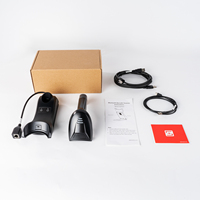 Escáner de código de barras OEM de largo alcance con Bluetooth, robusto, portátil, con sensor CMOS, lector de códigos 1D, 2D y QR, con soporte.