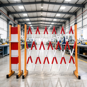 Barrière <span class=keywords><strong>de</strong></span> circulation rétractable portable, clôture extensible à ciseaux, sécurité routière sur chantier, contrôle des foules pour événements, FRP/Fibre <span class=keywords><strong>de</strong></span> verre - Product Image 3