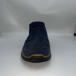 Мужские замшевые сандалии-рыбаки — темно-синие, с регулируемым ремешком, повседневная обувь с прочной резиновой подошвой, летние, на липучке - Product Image 2