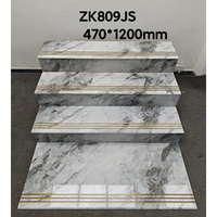 Carreaux de porcelaine plaqués or 470x1200mm 600x1200mm pour escaliers, carreaux de design pour marches d'escalier