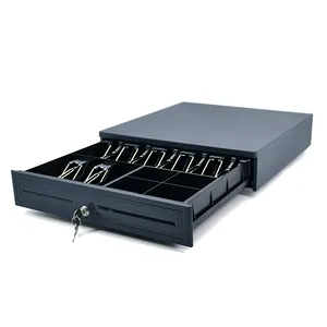 Cash Drawer Double Cheque Slots 3 lock Money Drawer Cash Register Drawer Box Tray for Pos System