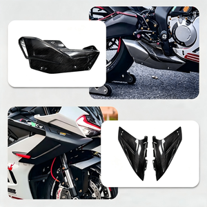 Offre Spéciale Kit Carénage Moto en Fibre de Carbone Sèche 3K, Cache d'Échappement, <span class=keywords><strong>Garde</strong></span>-Boue, Bouclier Thermique pour CFMOTO 675SR 675SR-R - Product Image 2