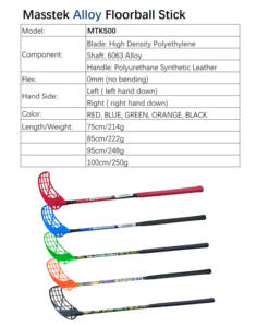 MTK500 aleación <span class=keywords><strong>Floorball</strong></span> <span class=keywords><strong>Stick</strong></span> mano izquierda Hockey <span class=keywords><strong>Stick</strong></span> mano derecha <span class=keywords><strong>Floorball</strong></span> entrenamiento deportes juego al aire libre - Product Image 3