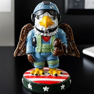 Creative New Gift Resin American Eagle <strong>Soldier</strong> Duck Fairy Collectible Figures Independent Ducks Desktop Decoration - Product Image 1