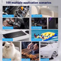Dépoussiéreur à air comprimé sans fil LED pour salon de coiffure Ventilateur turbo à jet électrique portable pour le nettoyage du clavier d'ordinateur