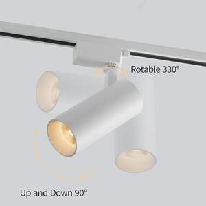 Projecteur LED encastré sur rail en aluminium blanc/noir haute luminosité 20W 30W pour bureau et magasin - Vente en gros - Product Image 2