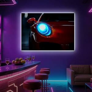 אמנות קיר יוקרתית בהדפסה דיגיטלית אקרילית, ציור נוף שקט עם תאורת לד, אמנות מדיה מעורבת לקישוט הבית בהתאמה אישית - Product Image 1