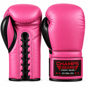 ถุงมือชกมวย CG VICTORY BOXING GEAR หนังวัวแท้คุณภาพพรีเมียม แบบผูกเชือก พร้อมที่รัดข้อมือ สำหรับฝึกซ้อมและแข่งขัน - Product Image 3