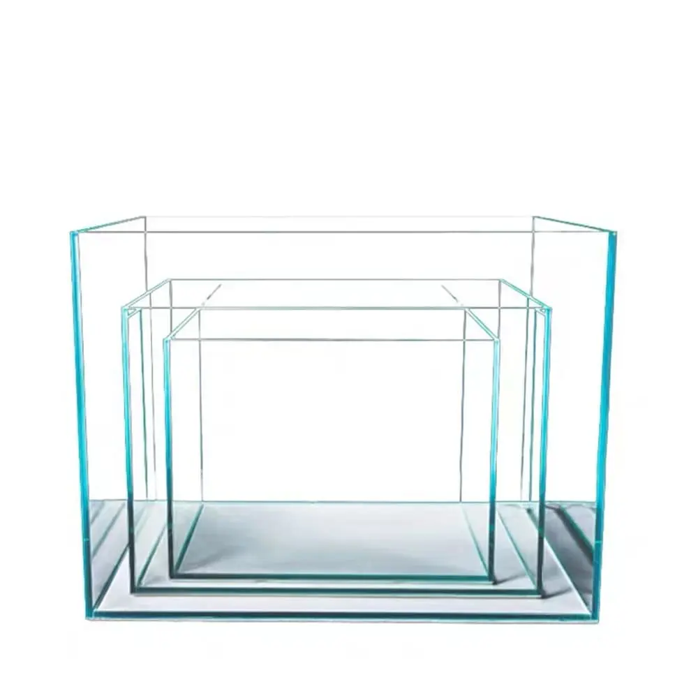 Çin üretici 5mm 6mm kalın ekstra temizle akvaryum temperli cam panel akvaryum ultra beyaz cam balık tankı