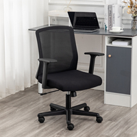 Chaises de bureau empilables ergonomiques à dossier moyen et modernes Chaises de salle à manger pivotantes en tissu maillé pour l'étude en classe